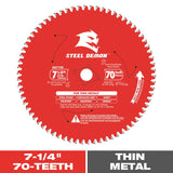 Diablo Steel Demon 7-1/4 in. D X 5/8 in. TiCo Hi-Density Carbide Ferrous Metal Saw Blade 70 teeth 1