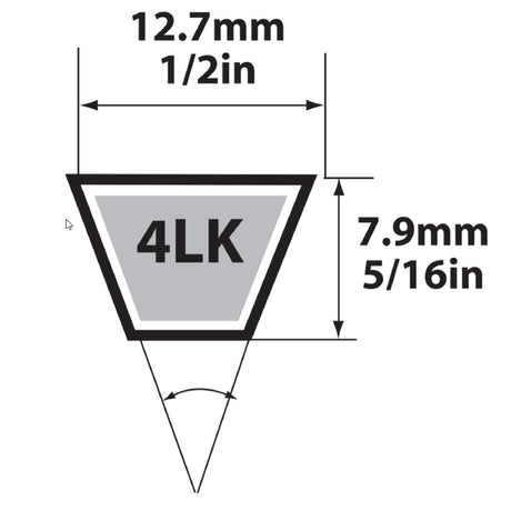 V BELT 1/2" X 69"