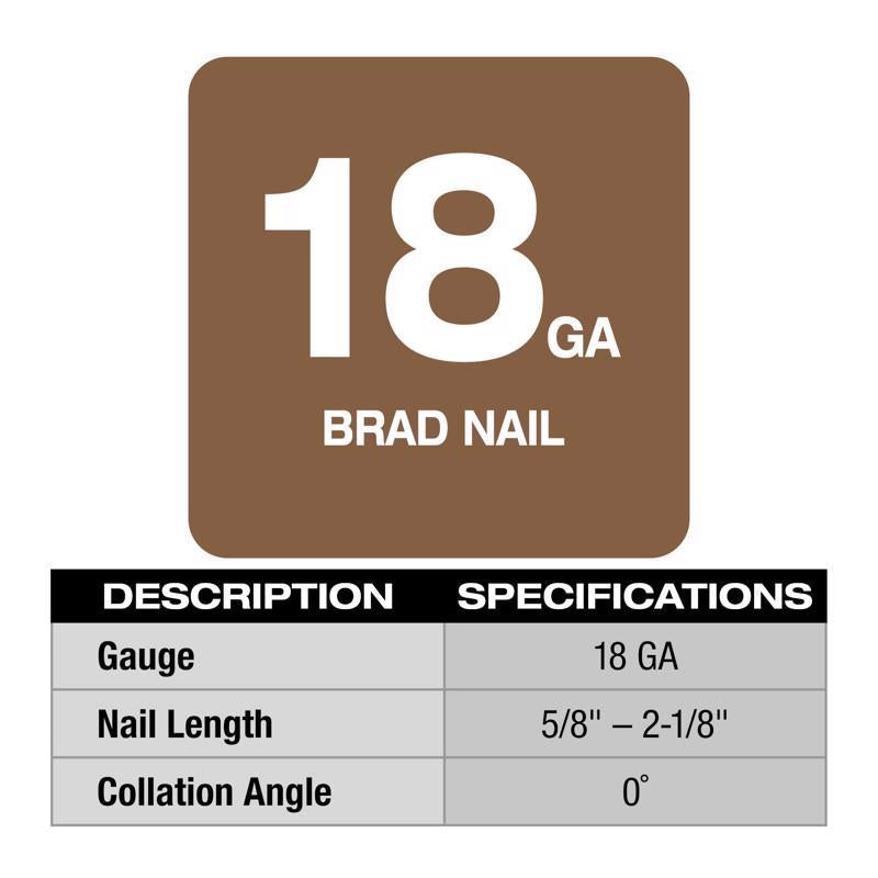 Milwaukee M18 FUEL 18 Ga. 18 Volt Brushless Brad Nailer