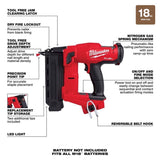 Milwaukee M18 FUEL 18 Ga. 18 Volt Brushless Brad Nailer