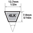 V BELT 1/2" X 86"
