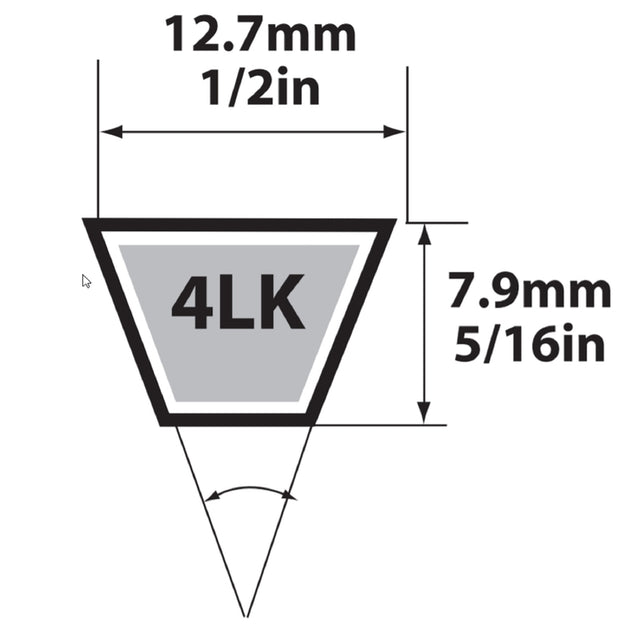 V BELT 1/2" X 86"
