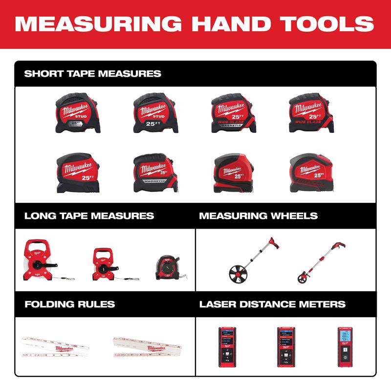 Milwaukee 16 ft. L X 1 in. W Compact Wide Blade Magnetic Tape Measure 1 pk