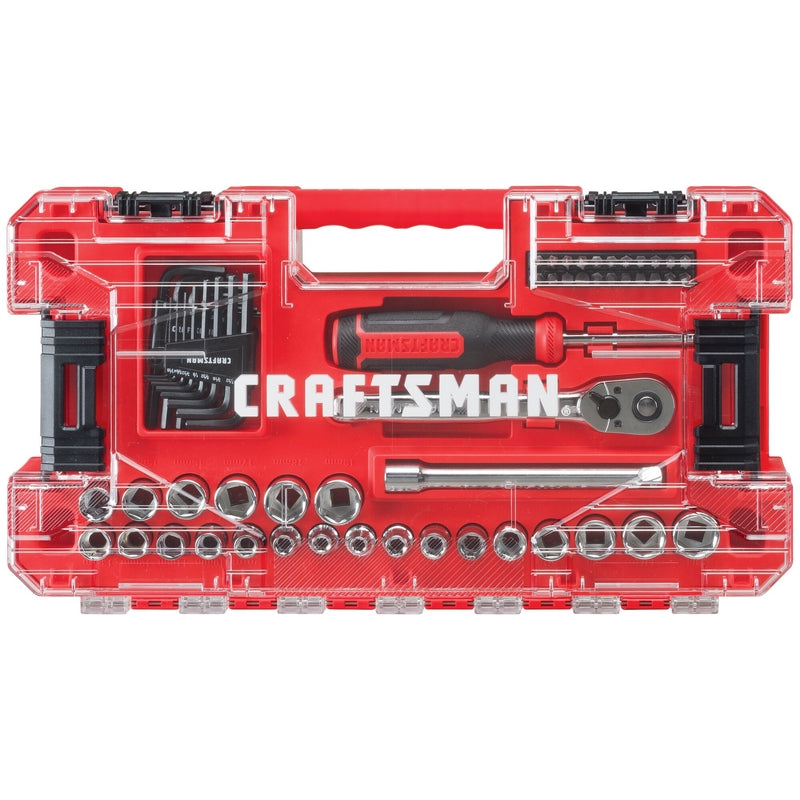 Craftsman 3/8 in. drive Metric and SAE 6 Point Mechanic's Tool Set 63 pc