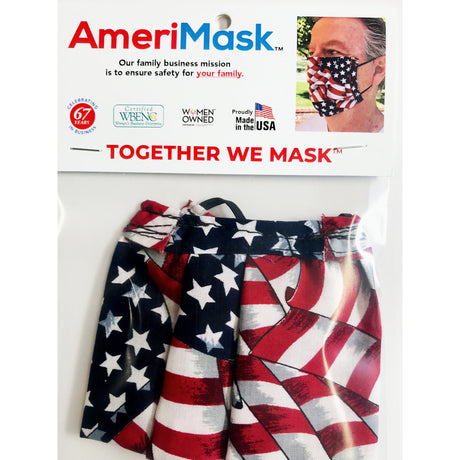 AmeriMask American Flag Face Mask Multicolored 1 pk