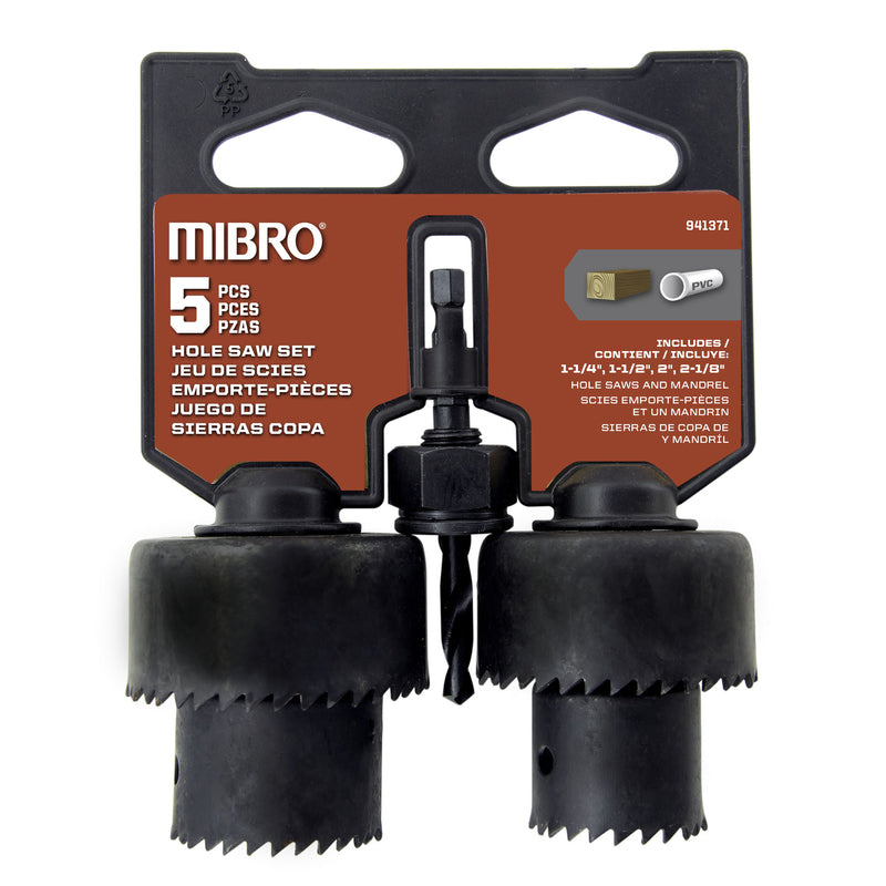 MIBRO HOLE SAW SET 5PC