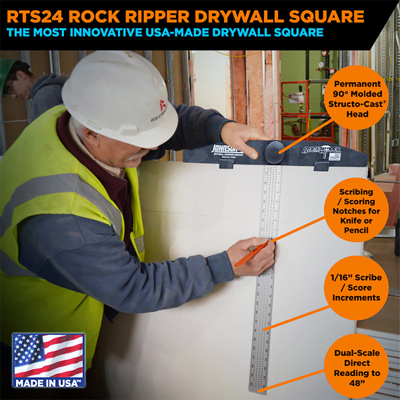 Johnson RockRipper 24 in. L Aluminum Drywall Scoring Square