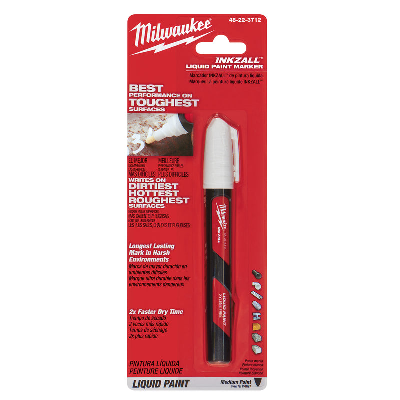 Milwaukee INKZALL White Liquid Paint Marker 1 pk