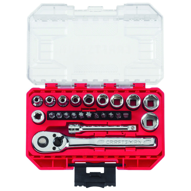 Craftsman 1/4 in. drive SAE 6 Point Mechanic's Tool Set 24 pc