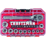 Craftsman 1/4 in. drive SAE 6 Point Mechanic's Tool Set 24 pc