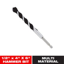 Diablo 1/2 in. X 6 in. L Multi-Material Carbide Tipped Hammer Drill Bit Hex Shank 1 pk