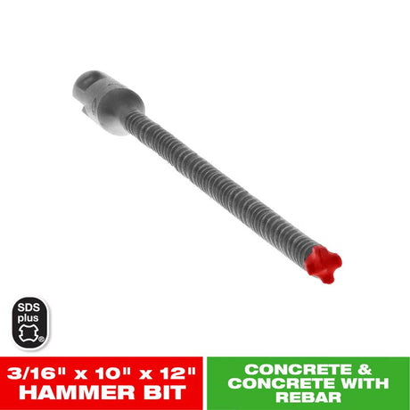 Diablo Rebar Demon 3/16 in. X 12 in. L Carbide Hammer Drill Bit SDS-Plus Shank 1 pk