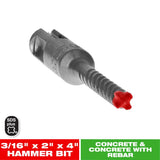 Diablo Rebar Demon 3/16 in. X 4 in. L Carbide Hammer Drill Bit SDS-Plus Shank 1 pk