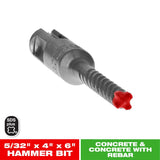 Diablo Rebar Demon 5/32 in. X 6 in. L Carbide Hammer Drill Bit SDS-Plus Shank 1 pk