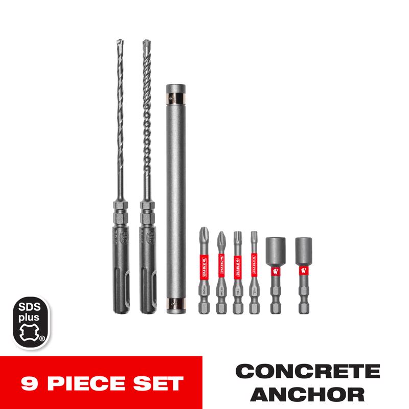 Diablo Concrete Anchor Drive Set Carbide 9 pc