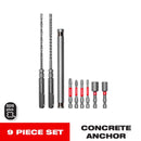 Diablo Concrete Anchor Drive Set Carbide 9 pc
