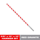 Diablo SPEEDemon 3/8 in. X 12 in. L Carbide Tipped Red Granite Hammer Drill Bit Round Shank 1 pk