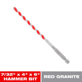 Diablo SPEEDemon 7/32 in. X 6 in. L Carbide Tipped Red Granite Hammer Drill Bit Hex Shank 1 pk