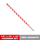 Diablo SPEEDemon 1/2 in. X 12 in. L Carbide Tipped Red Granite Hammer Drill Bit Round Shank 1 pk