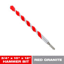 Diablo SPEEDemon 3/4 in. X 12 in. L Carbide Tipped Red Granite Hammer Drill Bit Round Shank 1 pk