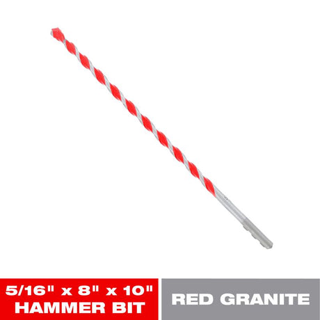 Diablo SPEEDemon 5/16 in. X 10 in. L Carbide Tipped Red Granite Hammer Drill Bit Round Shank 1 pk