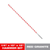 Diablo SPEEDemon 1/4 in. X 12 in. L Carbide Tipped Red Granite Hammer Drill Bit Round Shank 1 pk