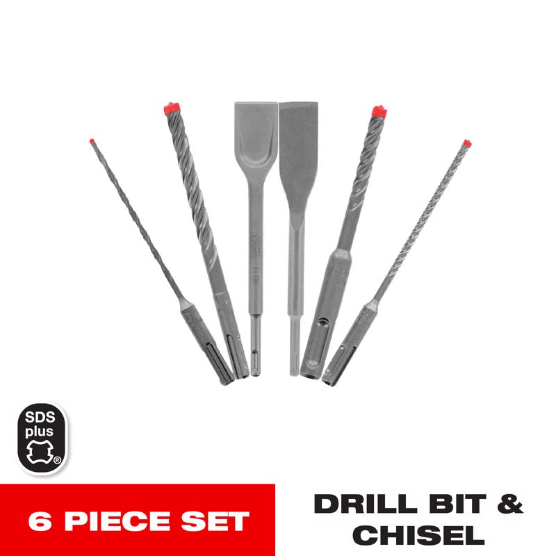 Diablo Rebar Demon Carbide SDS-Plus Concrete Demolition Set SDS-Plus Shank 6 pc
