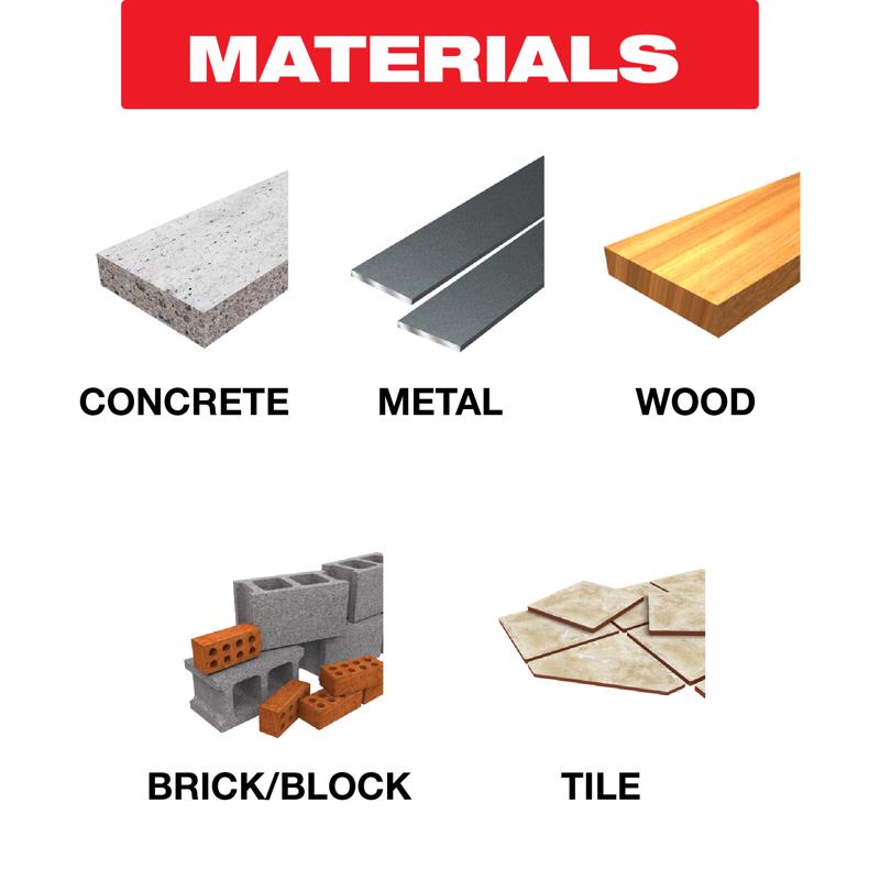 Diablo SPEEDemon Carbide Tipped Red Granite Hammer Bit Set Hex Shank 5 pc