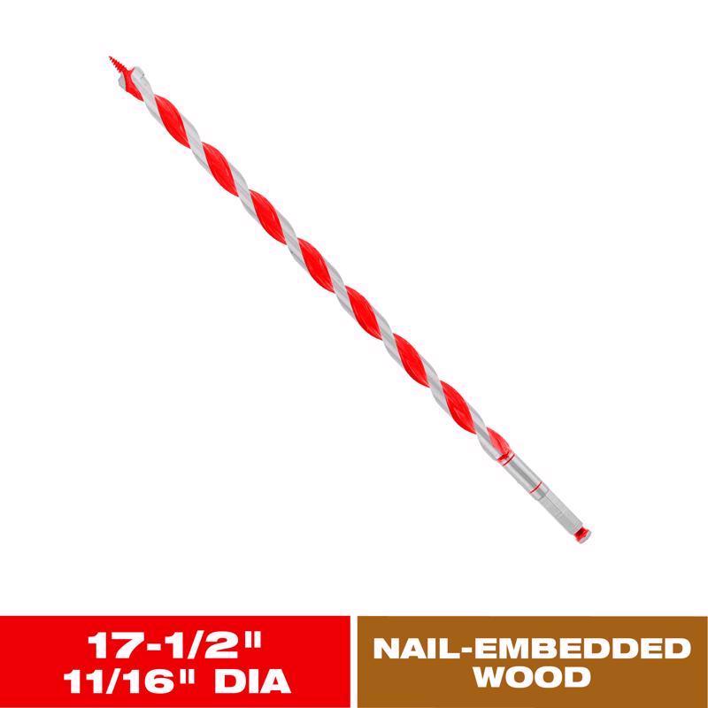 Diablo Dura-Tip 11/16 in. D X 17.5 in. L Auger Bit High Speed Steel 1 pc