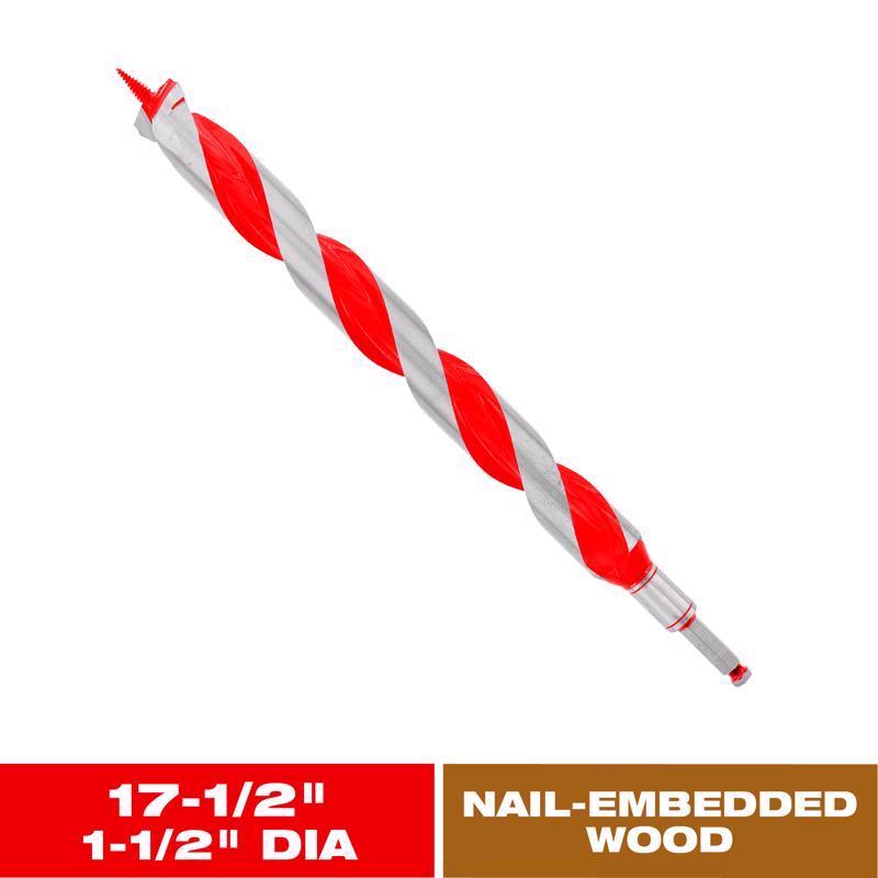 Diablo Dura-Tip 1-1/2 in. D X 17.5 in. L Auger Bit High Speed Steel 1 pc