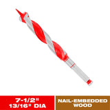 Diablo Dura-Tip 13/16 in. D X 7.5 in. L Auger Bit High Speed Steel 1 pc