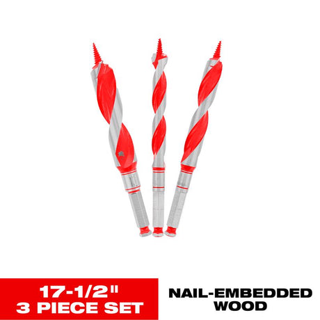 Diablo Dura-Tip 7.5 in. L Auger Bit Set High Speed Steel 3 pc