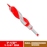 Diablo Dura-Tip 1-1/4 in. D X 7.5 in. L Auger Bit High Speed Steel 1 pc