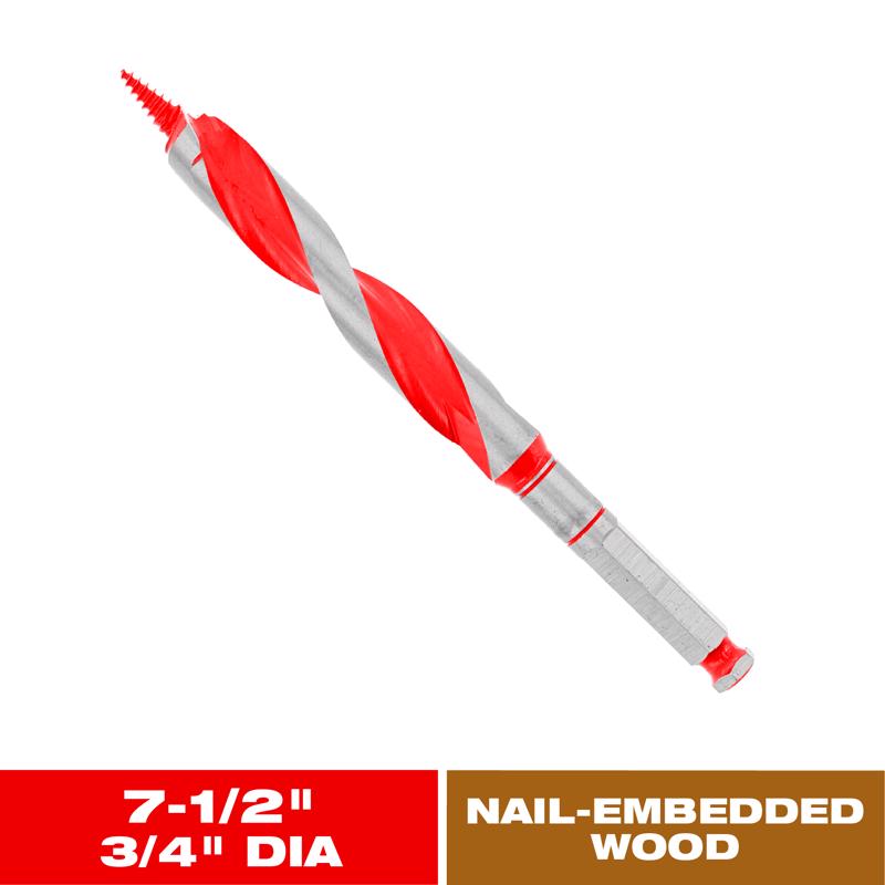 Diablo Dura-Tip 3/4 in. D X 7.5 in. L Auger Bit High Speed Steel 1 pc