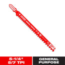 Diablo 5-1/4 in. Carbide T-Shank General Purpose Jig Saw Blade 5/7 TPI 1 pk