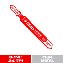 Diablo 3-1/4 in. Carbide T-Shank Thin Metal & Stainless Steel Jig Saw Blade 24 TPI 1 pk