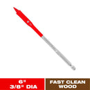Diablo 3/8 in. X 6 in. L High Speed Steel Clean Wood Spade Bit Hex Shank 1 pk