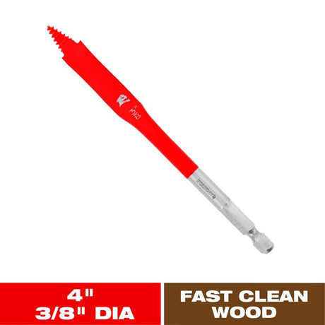 Diablo 3/8 in. X 4 in. L High Speed Steel Clean Wood Spade Bit Hex Shank 1 pk