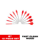 Diablo 6 in. L High Speed Steel Clean Wood Spade Bit Set Hex Shank 12 pc