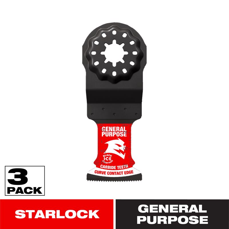 Diablo Starlock 1-1/4 in. W Carbide Oscillating Blade General Purpose Cuts 3 pk