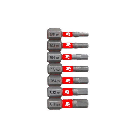 DRIVE BIT SET HEX 1" 7PC
