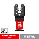 Diablo 1-1/4 in. X 1-1/4 in. W Carbide Oscillating Blade Metal 3 pk