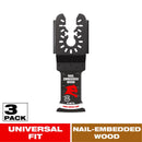 Diablo 1-1/4 in. X 1-1/4 in. W Bi-Metal Oscillating Blade Nail-Embedded Wood 3 pk