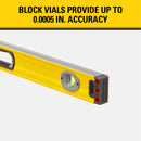 Stanley FatMax 48 in. Aluminum Box Beam Level 3 vial