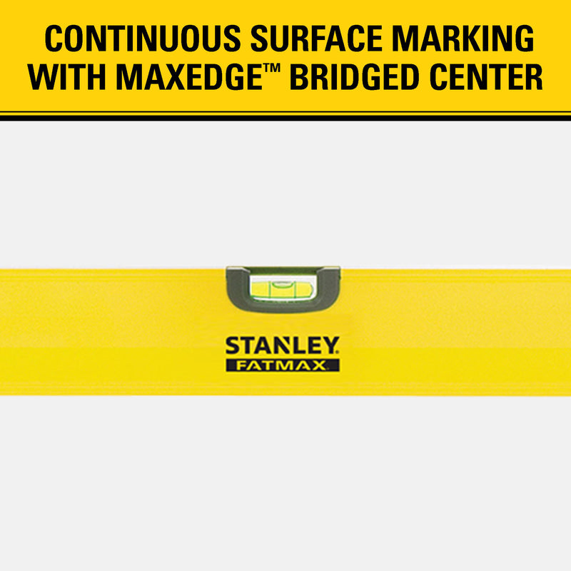Stanley FatMax 48 in. Aluminum Box Beam Level 3 vial