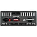 Craftsman 1/4 and 3/8 in. drive Metric and SAE 6 and 12 Point Mechanic's Tool Set 104 pc