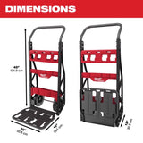 Milwaukee Packout 48 in. H X 20 in. W X 12 in. D Collapsible 2-Wheel Cart