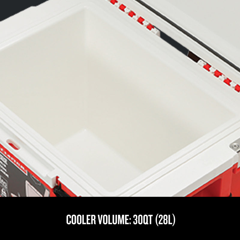 Craftsman VERSASTACK Black/Red 30 qt Cooler