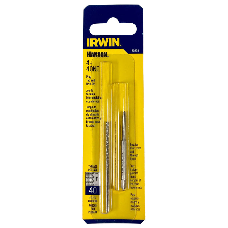 Irwin Hanson Drill and Tap Bit 4-40 2 pc