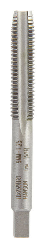 Irwin Hanson High Carbon Steel Metric Plug Tap 9 - 1.25 mm 1 pc